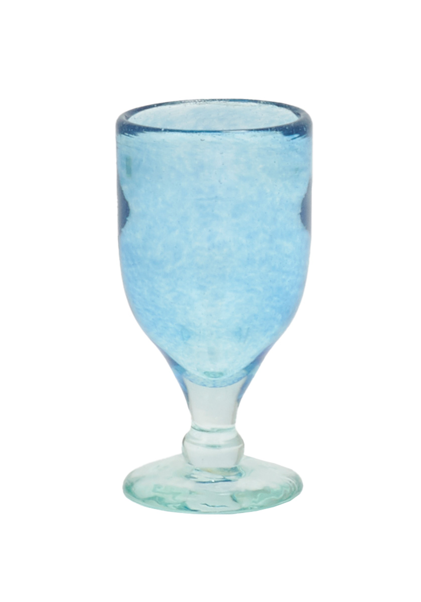 Blue Lucy Stemless Wine Glass Set / 2