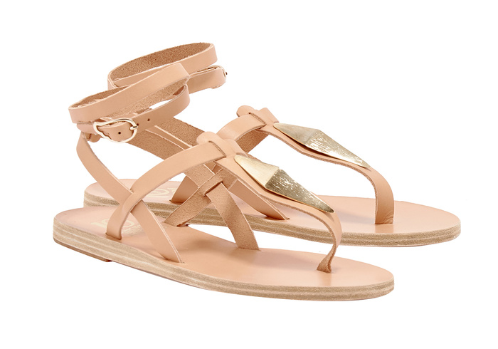 Buy ANCIENT GREEK SANDALS Mitos Ankle-tie Braided-leather Sandals - Gold At  50% Off | Editorialist