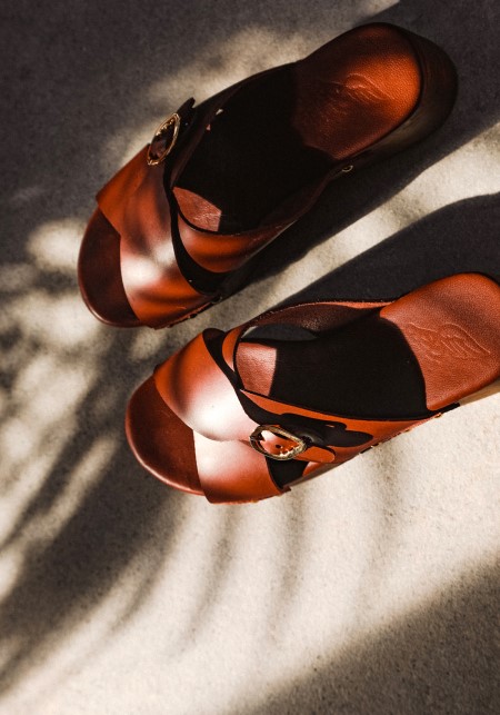 Schutz Suede Wooden Heel Clog Sandals - Lanneh - QVC.com